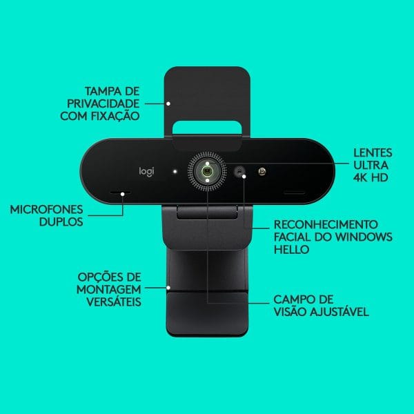 Logitech BRIO 4K PRO WEBCAM - Imagem 3