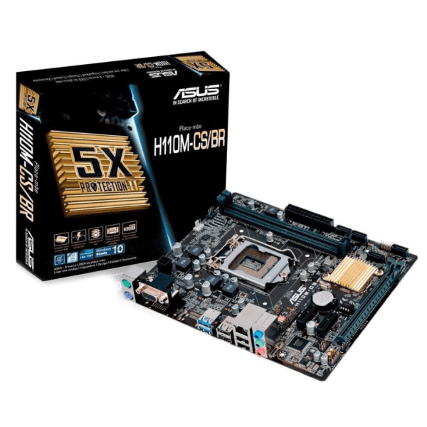 Placa Mãe Asus H110M-CS/BR LGA 1151 - Chipset H110