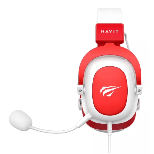 Fone de Ouvido Gamer Havit HV-H2002d com Microfone BRANCO COM VERMELHO - Imagem 2