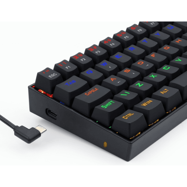 TECLADO GAMER MECÂNICO REDRAGON LAKSHMI ABNT2 PRETO - Imagem 3