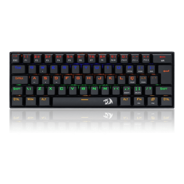TECLADO GAMER MECÂNICO REDRAGON LAKSHMI ABNT2 PRETO - Imagem 7