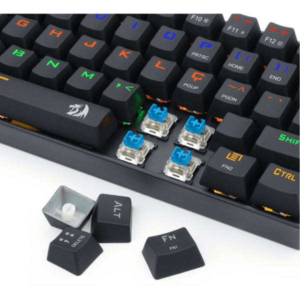 TECLADO GAMER MECÂNICO REDRAGON LAKSHMI ABNT2 PRETO - Imagem 5