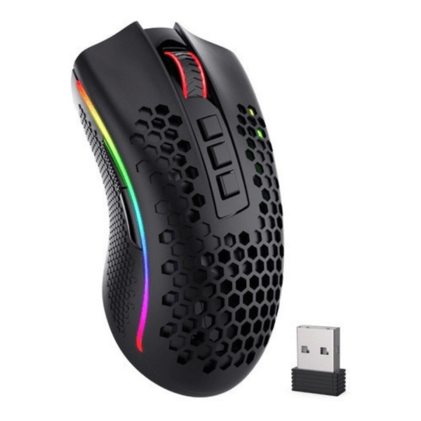 MOUSE GAMER REDRAGON STORM PRO RGB SEM FIO PRETO - Imagem 5
