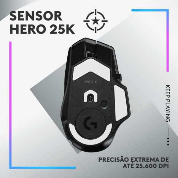 Mouse Gamer Sem Fio Logitech G502 X PLUS LIGHTSPEED RGB LIGHTSYNC - Imagem 8