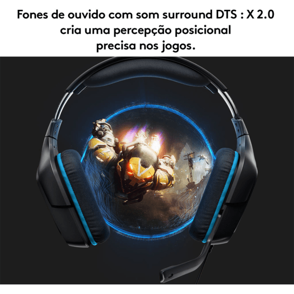 Headset Logitech G432 Gaming 7.1 Preto - Imagem 8