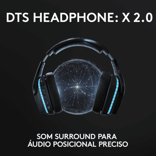 Headset Logitech G935 Gaming Wireless 7.1 LIGHTSYNC Preto - Imagem 4