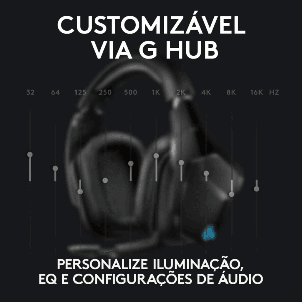 Headset Logitech G935 Gaming Wireless 7.1 LIGHTSYNC Preto - Imagem 5