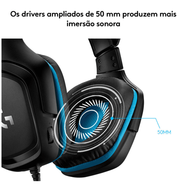 Headset Logitech G935 Gaming Wireless 7.1 LIGHTSYNC Preto - Imagem 2