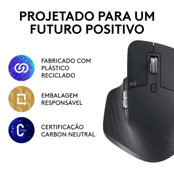 Mouse sem fio Logitech MX Master 3S Grafite - Imagem 6