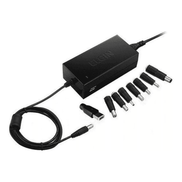 Fonte Carregador Universal Notebook Elgin - 9 Conectores 90w Preto 110/220v