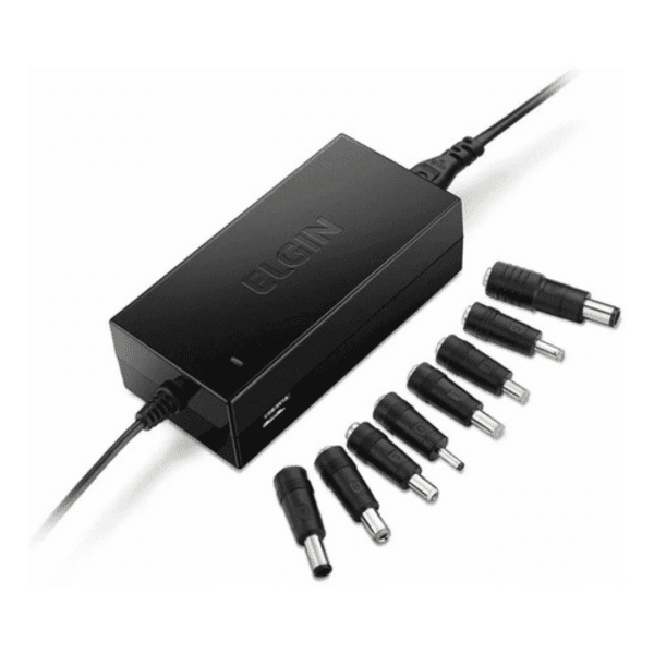 Fonte Carregador Universal Notebook Elgin - 9 Conectores 90w Preto 110/220v - Imagem 6