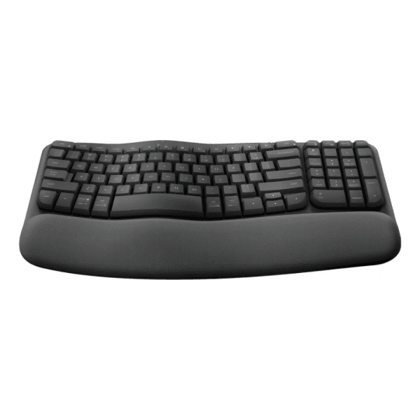 Teclado Ergonômico sem fio Logitech Wave Keys Layout US Grafite