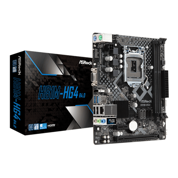 Placa Mãe ASRock H81M-HG4 R4.0, Chipset H81, Intel LGA 1150, mATX, DDR3 - GRADE B