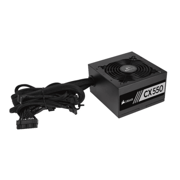 Fonte Corsair CX550, 550W, 80 Plus Bronze, PFC Ativo, Sem Cabo, Preto - CP-9020121 - Imagem 2