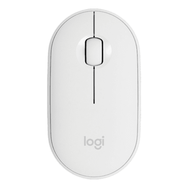 Mouse sem fio Logitech Pebble M350 Conexão Bluetooth Branco