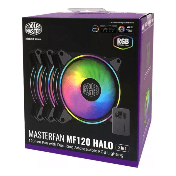 Kit Ventoinhas Cooler Master MasterFan MF120 HALO 3-in-1 Pack GEN 2 ARGB - Imagem 6