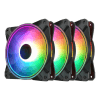 Kit Cooler FAN com 3 Unidades DeepCool CF120 Plus, 360mm, ARGB, Branco - DP-F12-AR-CF120P-3P