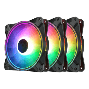 Kit Cooler FAN com 3 Unidades DeepCool CF120 Plus, 360mm, ARGB, Branco - DP-F12-AR-CF120P-3P