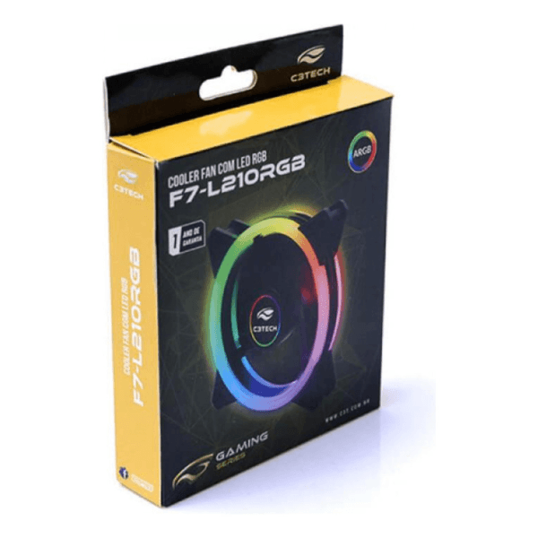 Cooler FAN C3Tech, RGB LED - F7- L210RGB - Imagem 3