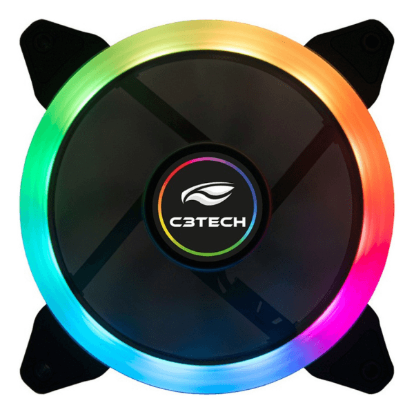 Cooler FAN C3Tech, 120mm, RGB LED - F7-l200RGB - Imagem 2
