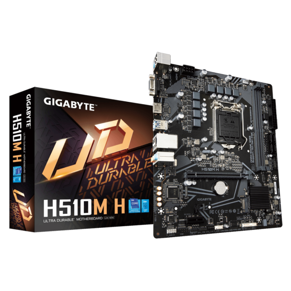 Placa Mãe Gigabyte H510M H, Chipset H510, Intel LGA 1200, mATX, DDR4