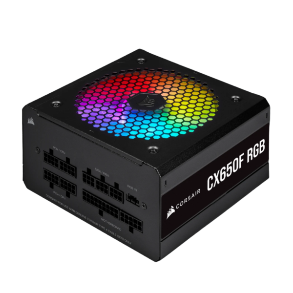 Fonte Corsair CX650F RGB 650W, 80 Plus Bronze, CP-9020217-NA