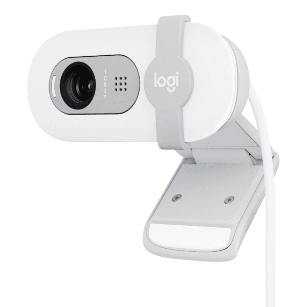 Webcam Full HD Logitech Brio 100 com Microfone Integrado, USB-C - Branco
