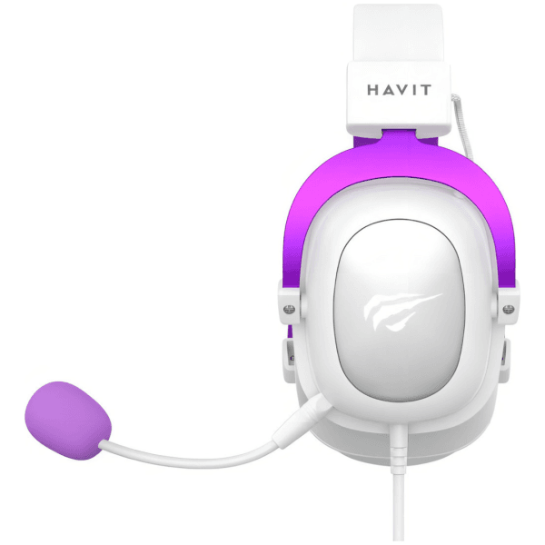 Fone de Ouvido Gamer Havit HV-H2002d com Microfone BRANCO COM ROXO - Imagem 4