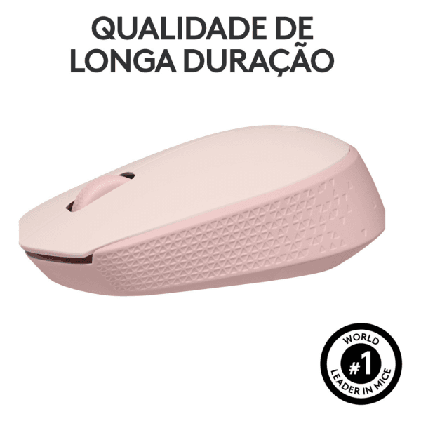 Mouse sem fio Logitech M170 Conexão USB Rosa - Imagem 5