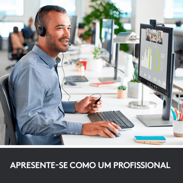 Webcam Full HD Logitech C920s com Microfone Embutido 1080p - Imagem 4