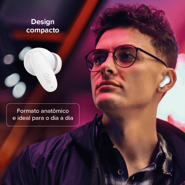 Fone De Ouvido Bluetooth Sem Fio TWS Air Buds GO 2.0, Estojo De Carregamento - I2GO Plus - Imagem 5