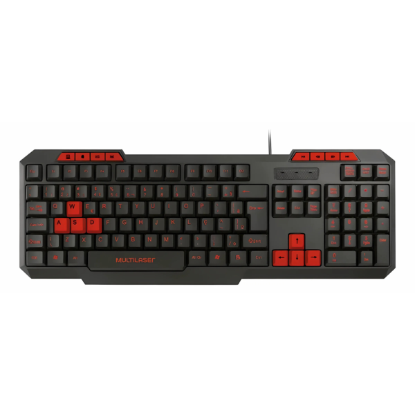 Teclado Gamer Multi Multimidia Slim Vermelho, TC242