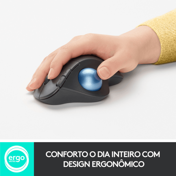 Mouse sem fio Logitech Trackball ERGO M575 Conexão Bluetooth/USB - Imagem 4