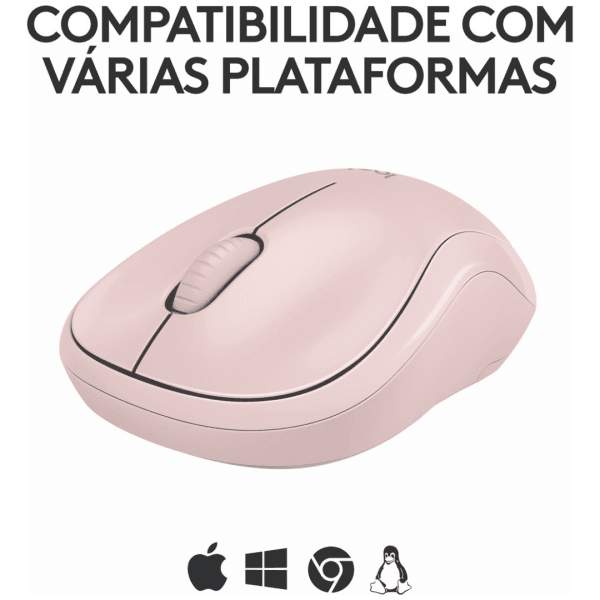 Mouse Sem Fio Logitech M240 Bluetooth Rosa - Imagem 2