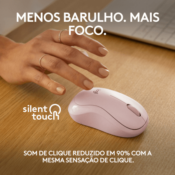 Mouse Sem Fio Logitech M240 Bluetooth Rosa - Imagem 6