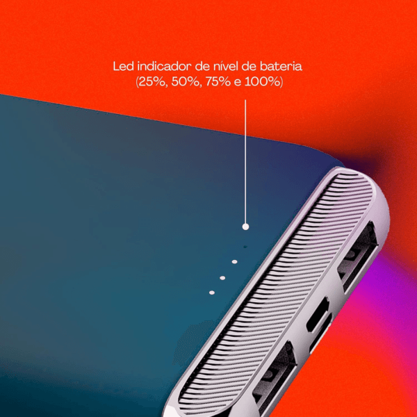 Geonav Power Bank, Universal 12.000 mAh, 2 Saídas USB + 1 Saída USB-C, Azul Marinho - Imagem 8