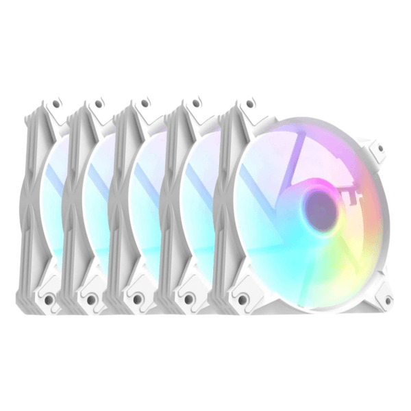 Cooler FAN Motospeed Hyrax A-RGB 5IN1 Branco - HCL605W