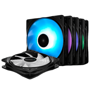 Kit Ventoinhas DeepCool RF120M RGB 5x120mm, DP-FRGB-RF120-5C-M