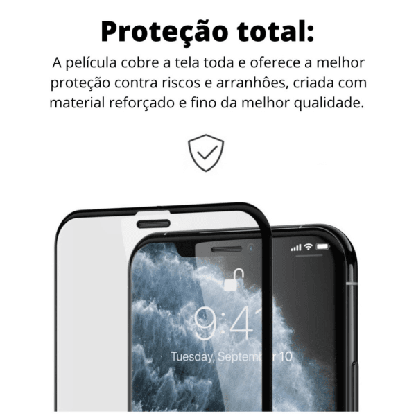 Película Protetora HD Tempered Glass com Aplicador Huang para Iphone - Imagem 3