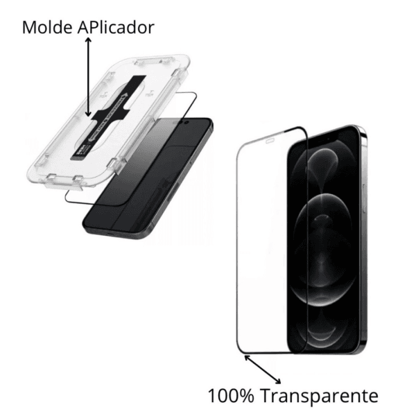 Película Protetora HD Tempered Glass com Aplicador Huang para Iphone - Imagem 5