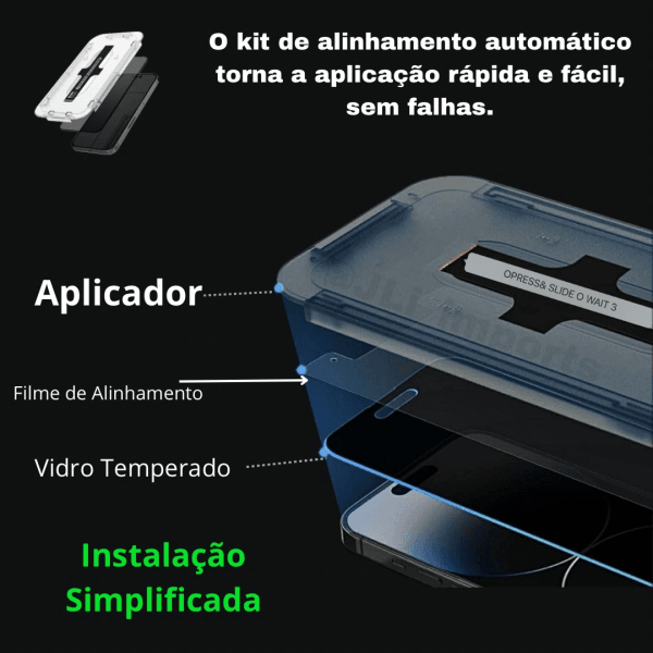 Película Protetora com Privacidade com Aplicador Huang para Iphone - Imagem 4