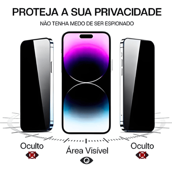 Película Protetora com Privacidade com Aplicador Huang para Iphone - Imagem 8