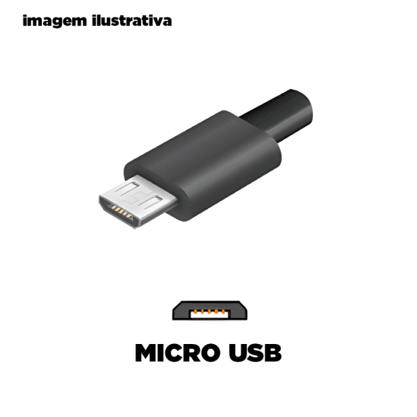 Cabo Micro Usb Pvc 1m Preto - Letron - Imagem 3