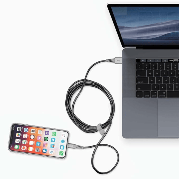 Cabo USB-C I2GO 2m 2,4A Nylon Trançado Chumbo - I2GO PRO - Imagem 6