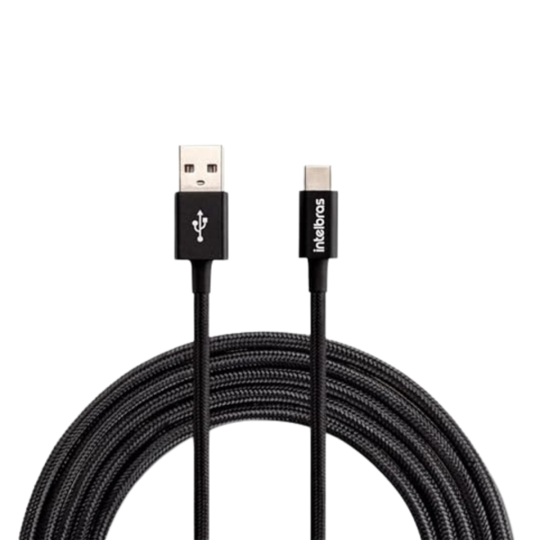 INTELBRAS Cabo USB-C 1,5m Nylon EUAC 15NP Preto
