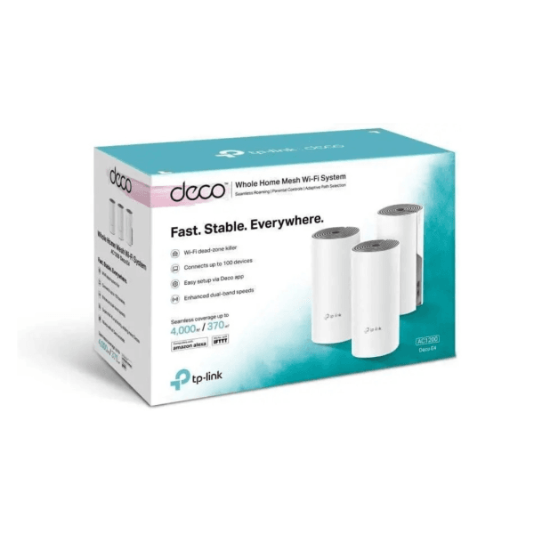 Roteador Mesh Tp-link AC1200 Deco E4 Branco 3 Unidades - Imagem 3