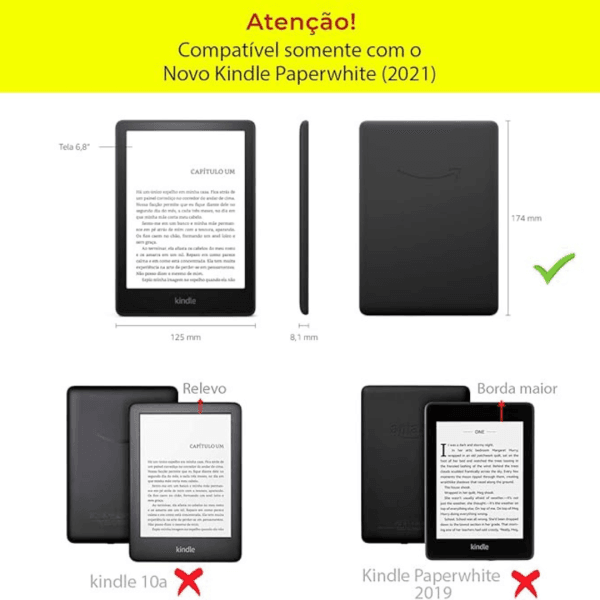 WB Capa Kindle Paperwhite 11ª Geração 2021 - Silicone Flexível - Vertical Van Gogh - Imagem 2
