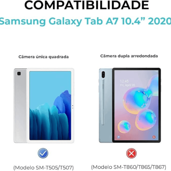 Capa para tablet Samsung Galaxy Tab A7 Lite (SM-T225/T220) (SM-T500 / T505 / T507) - Preto - Imagem 5