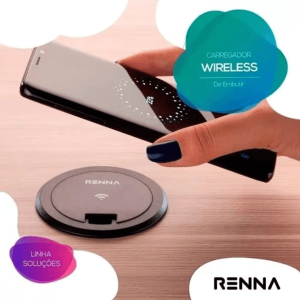Carregador Wireless de Embutir 5W RENNA - Imagem 4