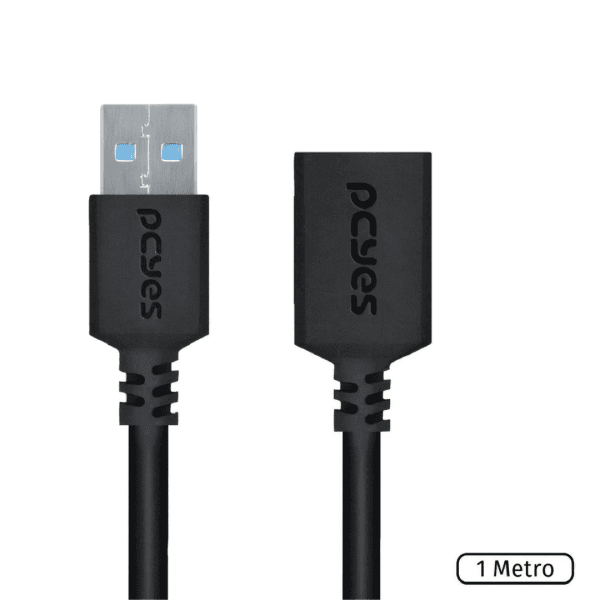 CABO EXTENSOR USB A 3.0 MACHO PARA USB A 3.0 FÊMEA  PURO COBRE 1 METRO - PCYES